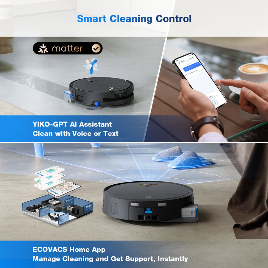 deebot x9 pro omni robot aspirapolvere amp mop per peli di animali domestici forte aspirazione auto-vuoto tappeto